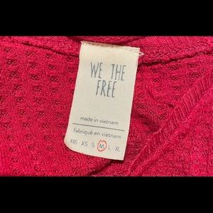 Free People We The Free long sleeve red thermal tunic top